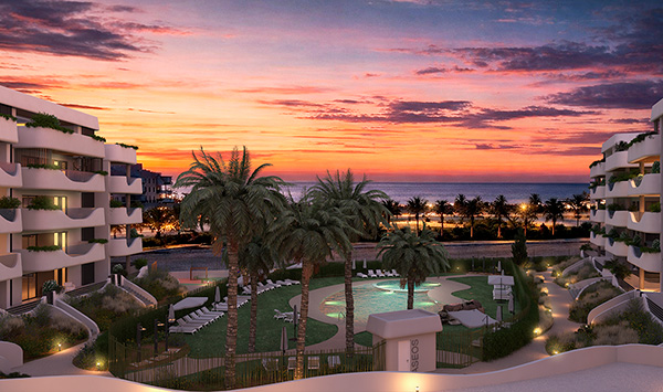 Aurum Residencial - Exterior Terrace Night